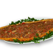 Pide with minced meat
(Baked dough stuffed with minced meat) - 350 g.